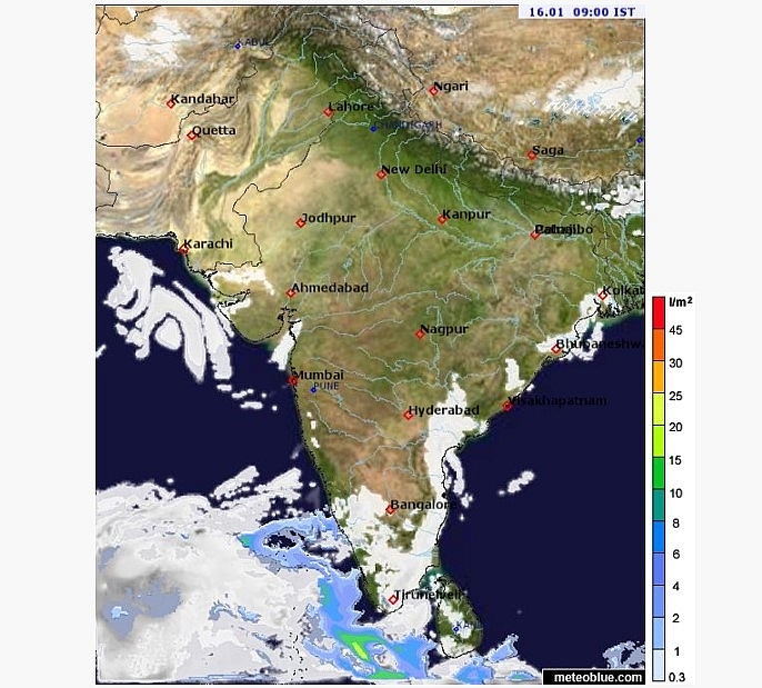 India weather forecast latest, january 16: north india braces for cold air while parts of south experience wet weather